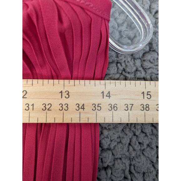 NWT Bibi Pleated Tank Top Lace Top Size Small Spaghetti Straps Raspberry Pink - Picture 12 of 14